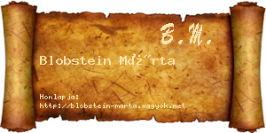 Blobstein Márta névjegykártya